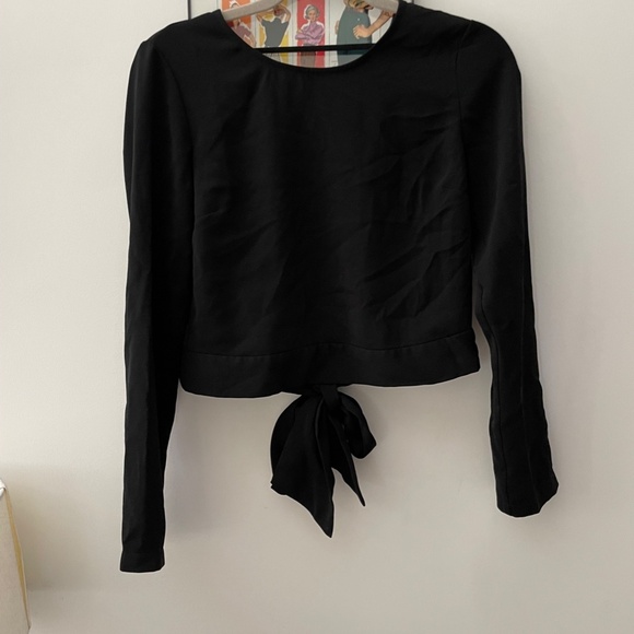 Forever 21 Open Back Black Blouse - Picture 2 of 4
